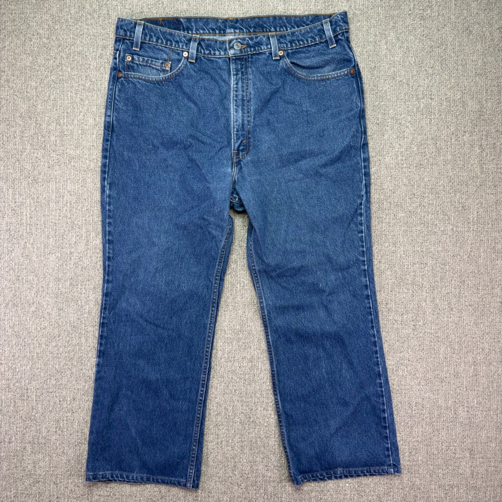 Vintage Levis 517 Boot Cut Jeans Mens 40x30 Blue Denim Made in USA Red Tab